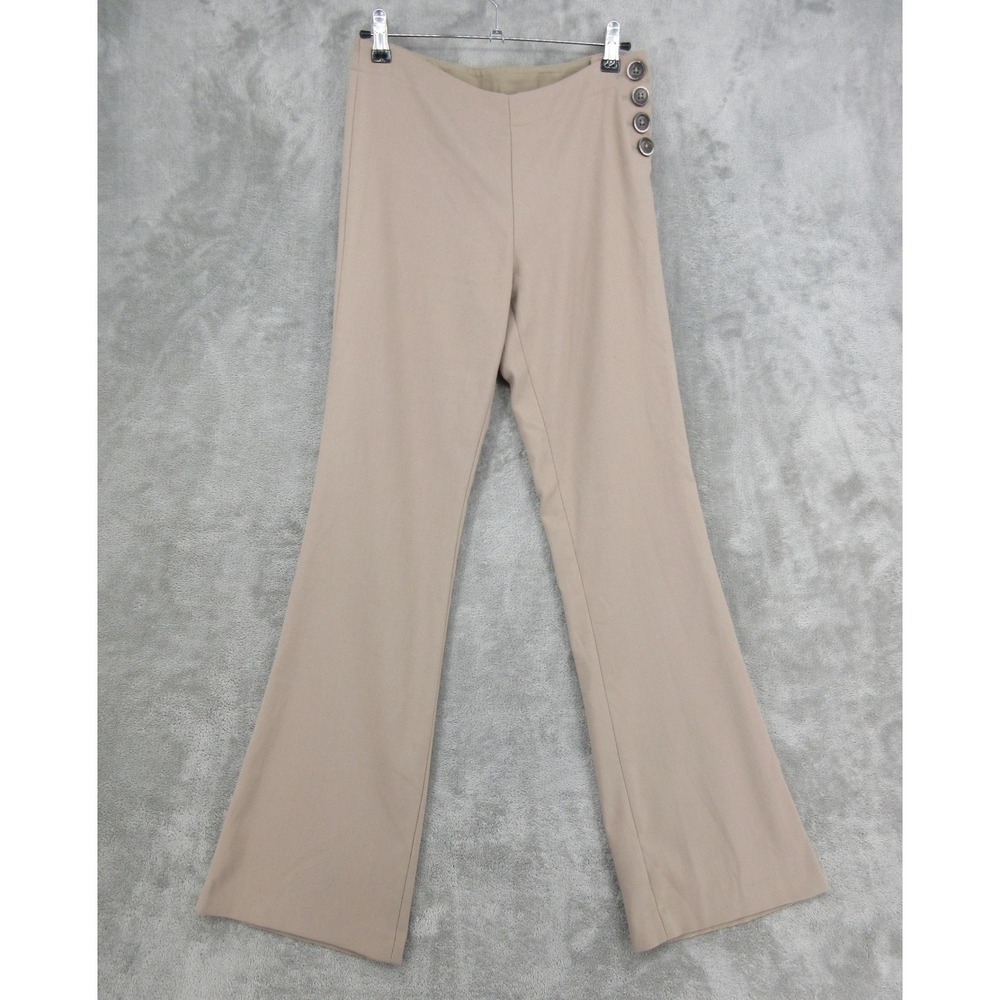Elevenses Pants Womens Size 0 Anthropologie Brighton Trousers Flare Side Button